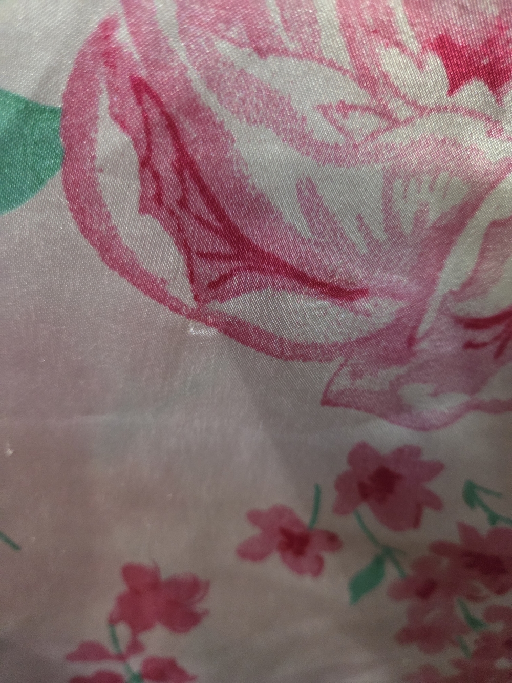 Pink Floral Satin Robe with Belt - Women’s Intimates & Sleepwear - Picture 10 of 13